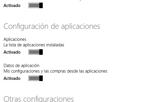 Sincronización de aplicaciones en Windows 8.1